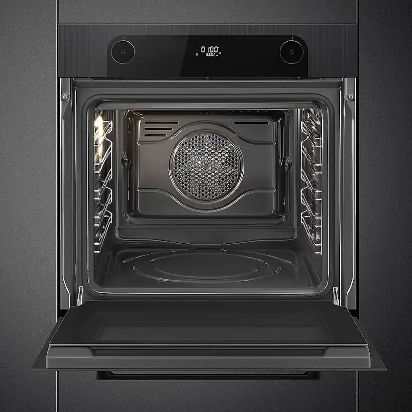 Termoventilerad Ugn Smeg SF6201TB med Temperaturkontroll Svart 60 cm