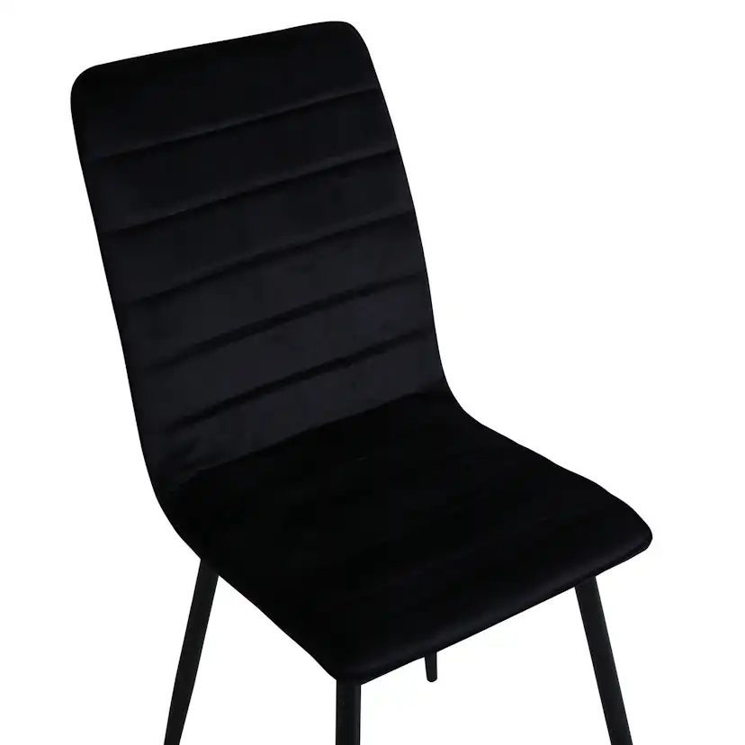 Windu Lyx Chair - Black / Black Velvet Svart