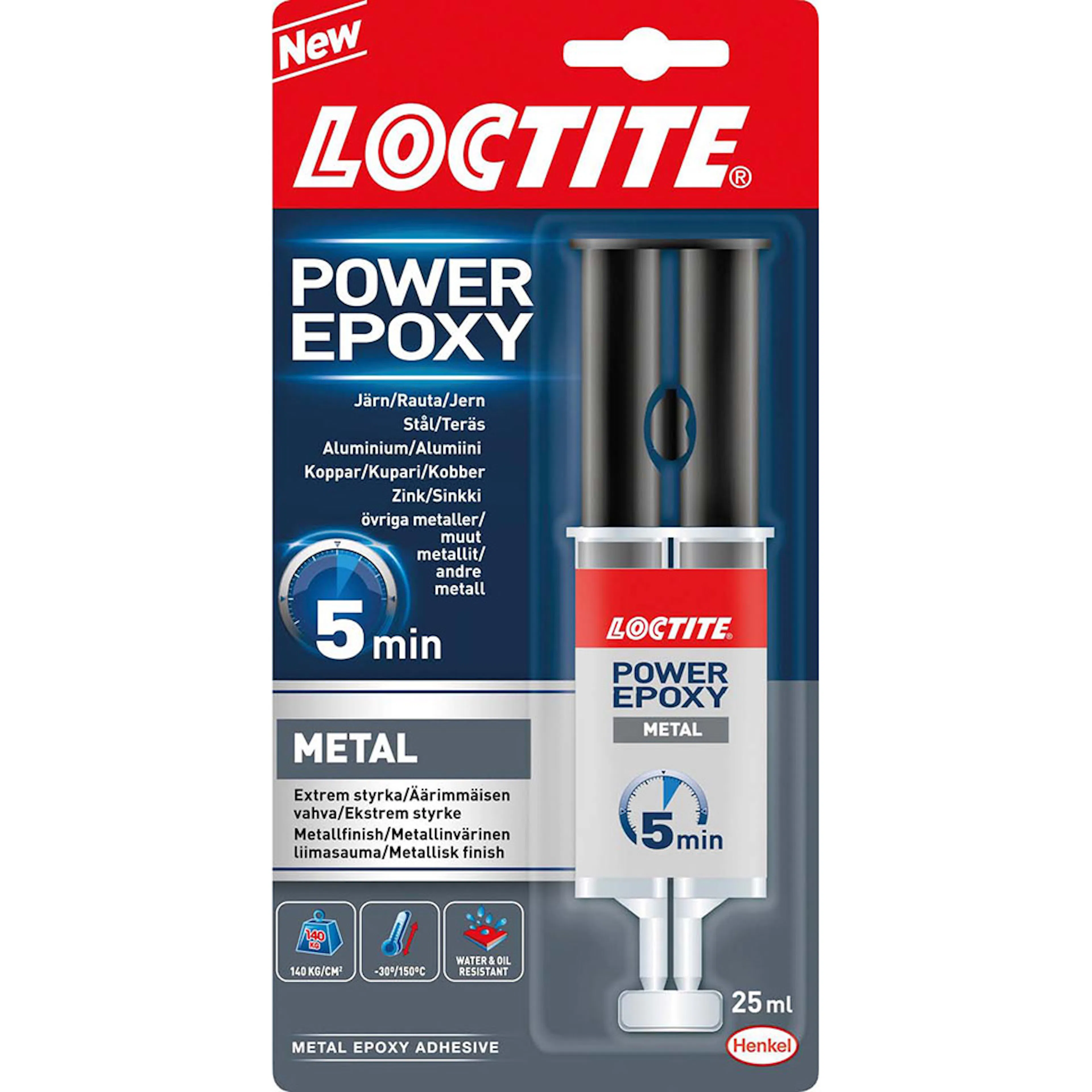 Lim Epoxylim 2 Loctite 5 ml Stål 5 Min
