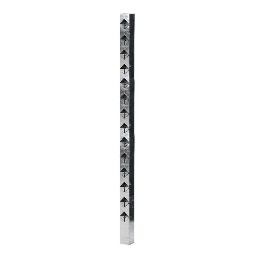 Staketstolpe Öckerö 1480mm varmgalv stål 70x70 Avslut Varmgalvaniserad, Höjd: 1480 mm