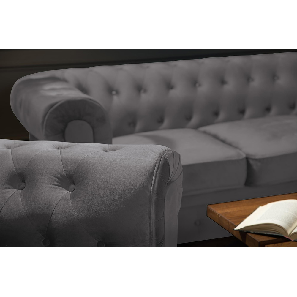 Soffgrupp Manor House Chesterfield Lyx 3-sits+2-sits+Fåtölj Sammet