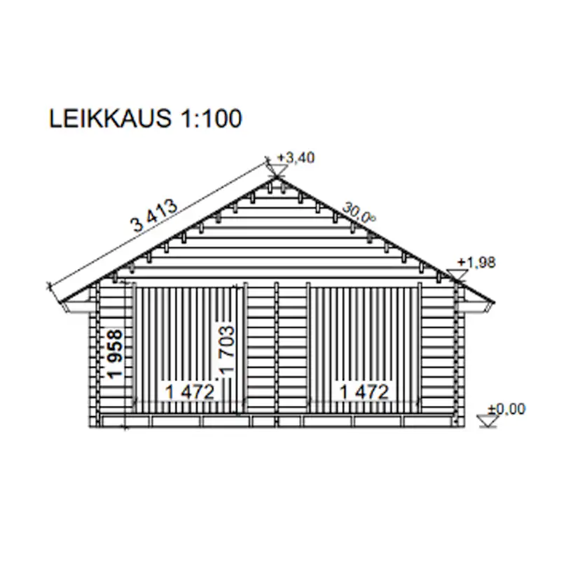 Timmerförråd LP Garden S-XXL (25m²) Rak Vägg