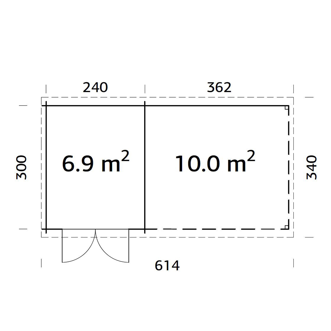 Stuga Palmako Ella 16,9 m2