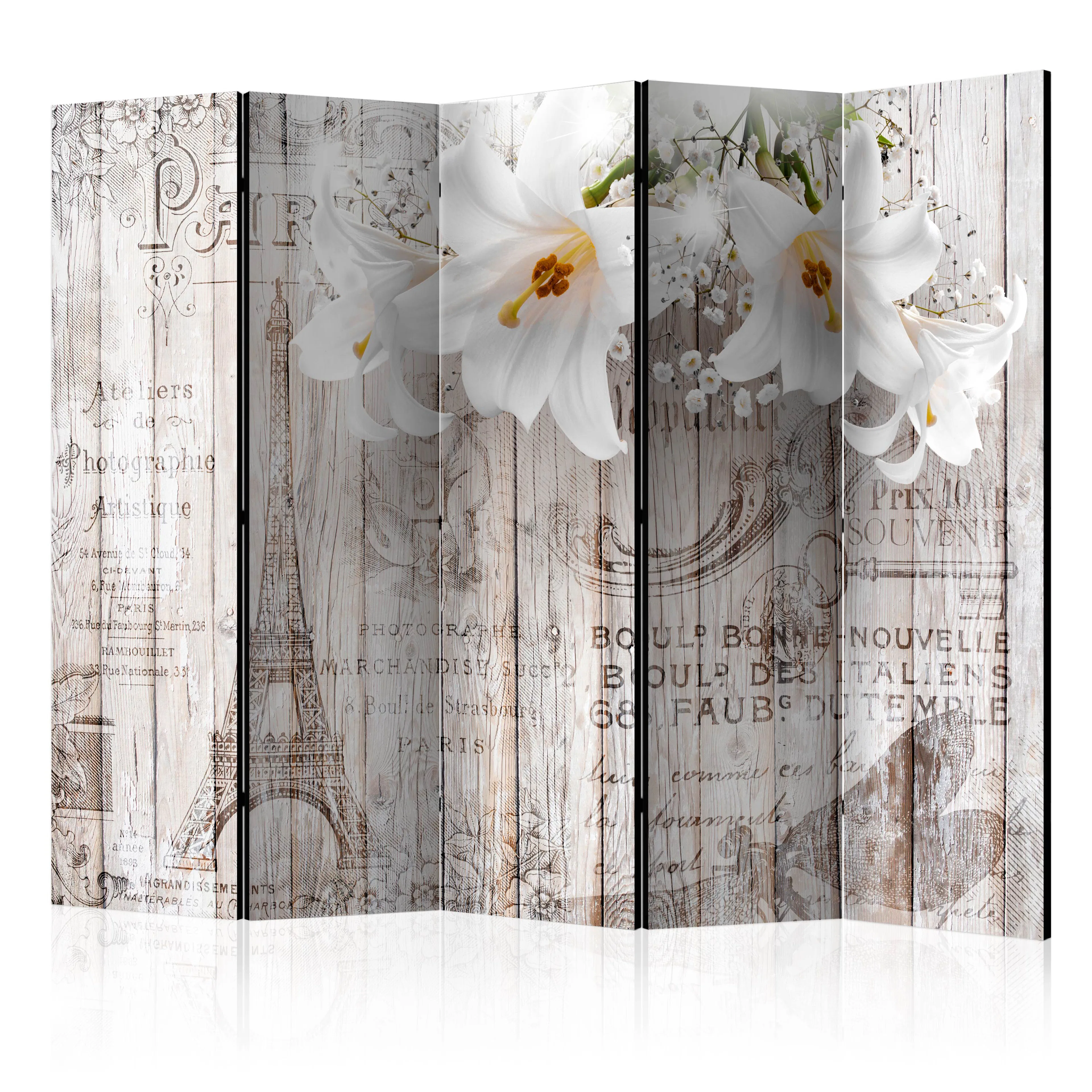 Rumsavdelare Skärmvägg Arkiio Parisian Lilies II 225x172 cm