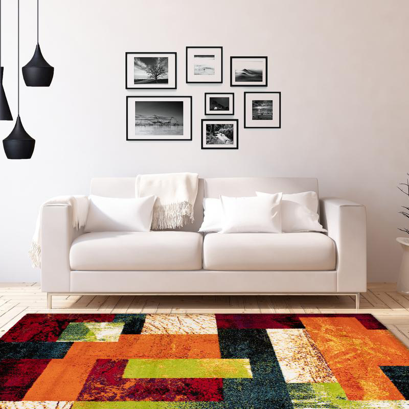 Friezematta D-sign Battchaton Regnbåge