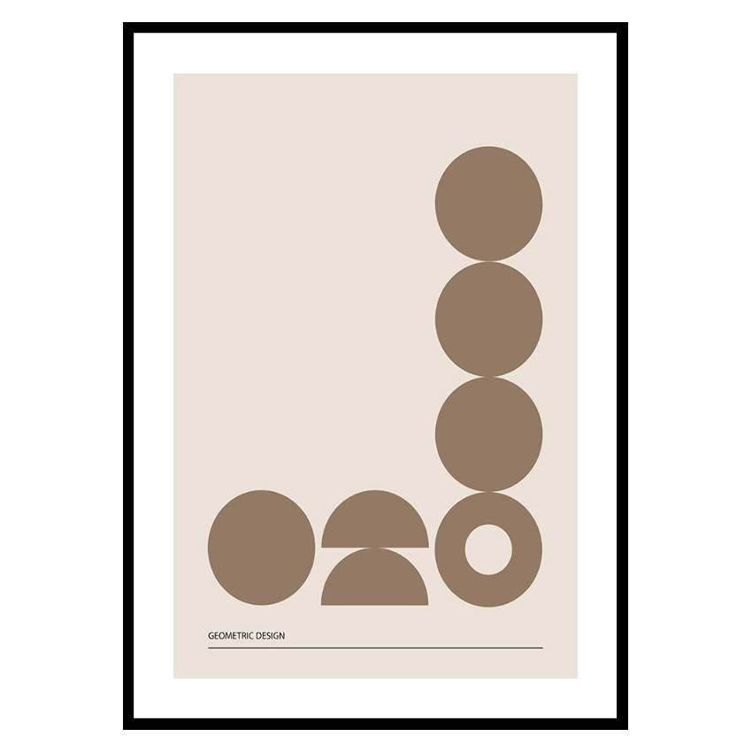 Poster Gallerix Geometric Graphic Beige No2