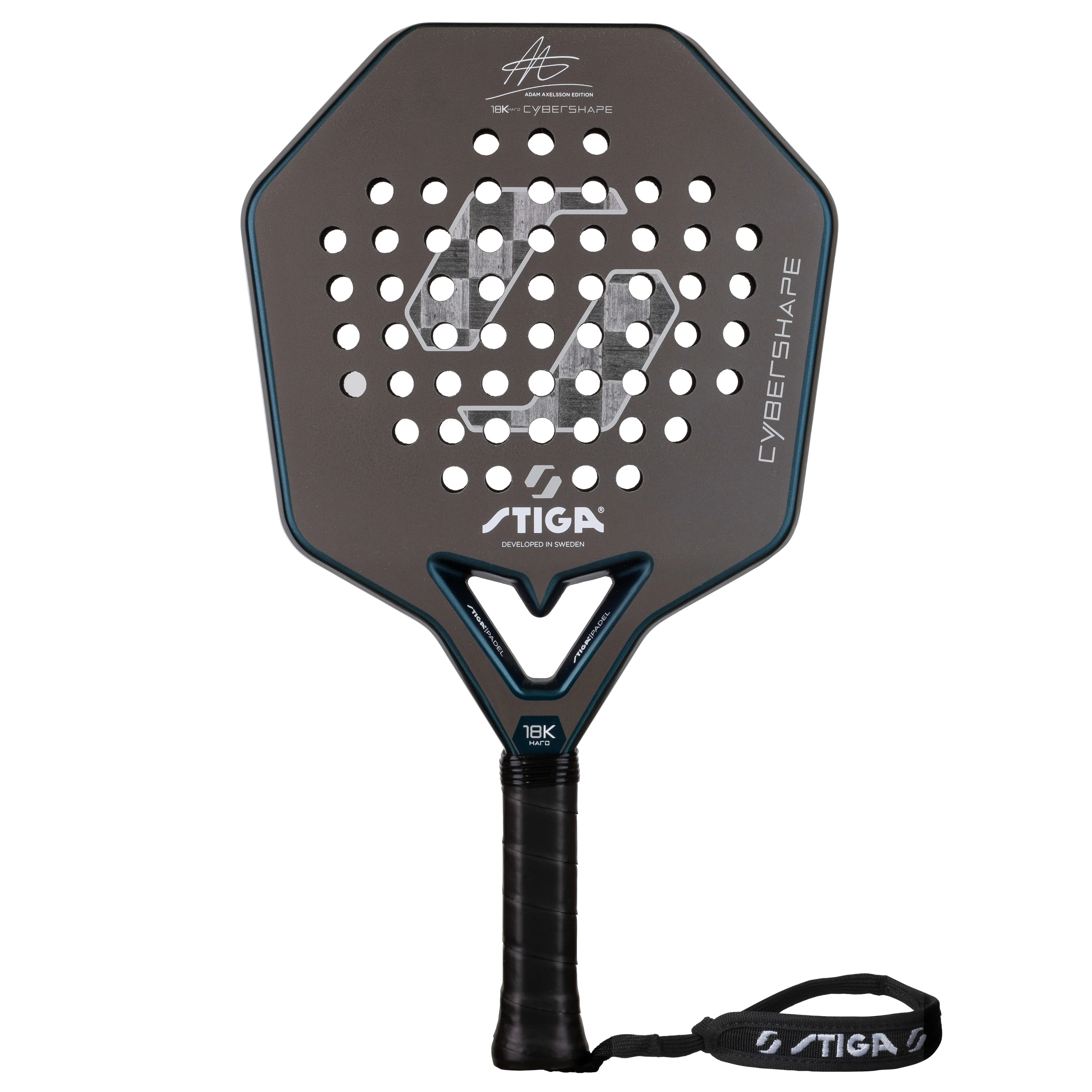 Padelracket STIGA Sports Cybershape 18K Hard Adam Axelsson Edition