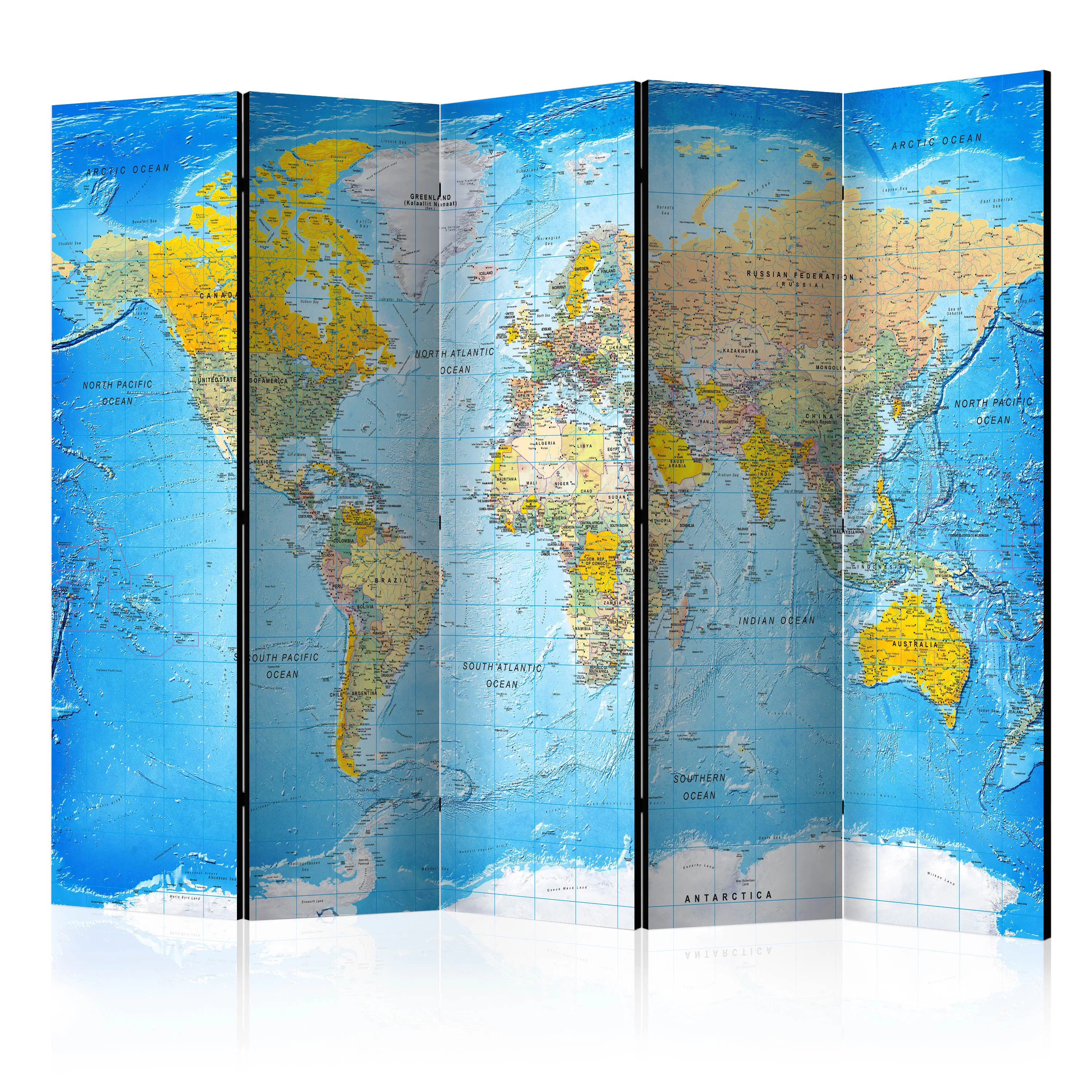 Rumsavdelare Skärmvägg Arkiio World Classic Map 225x172 cm