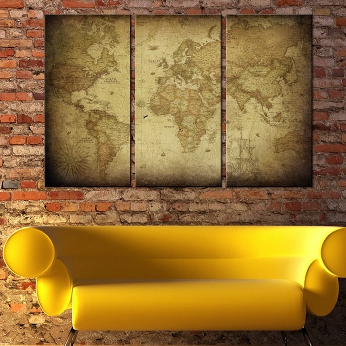 Tavla Arkiio Old Map Triptych