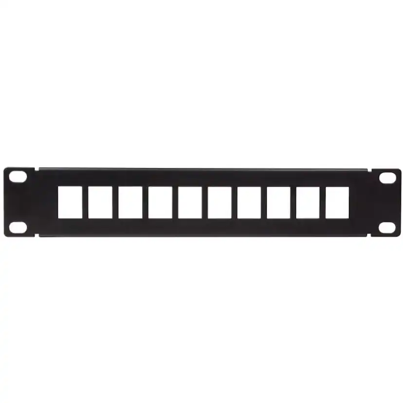 Patchpanel för 10st Keystone-uttag för 10" rack U1 Svart Färg: Svart