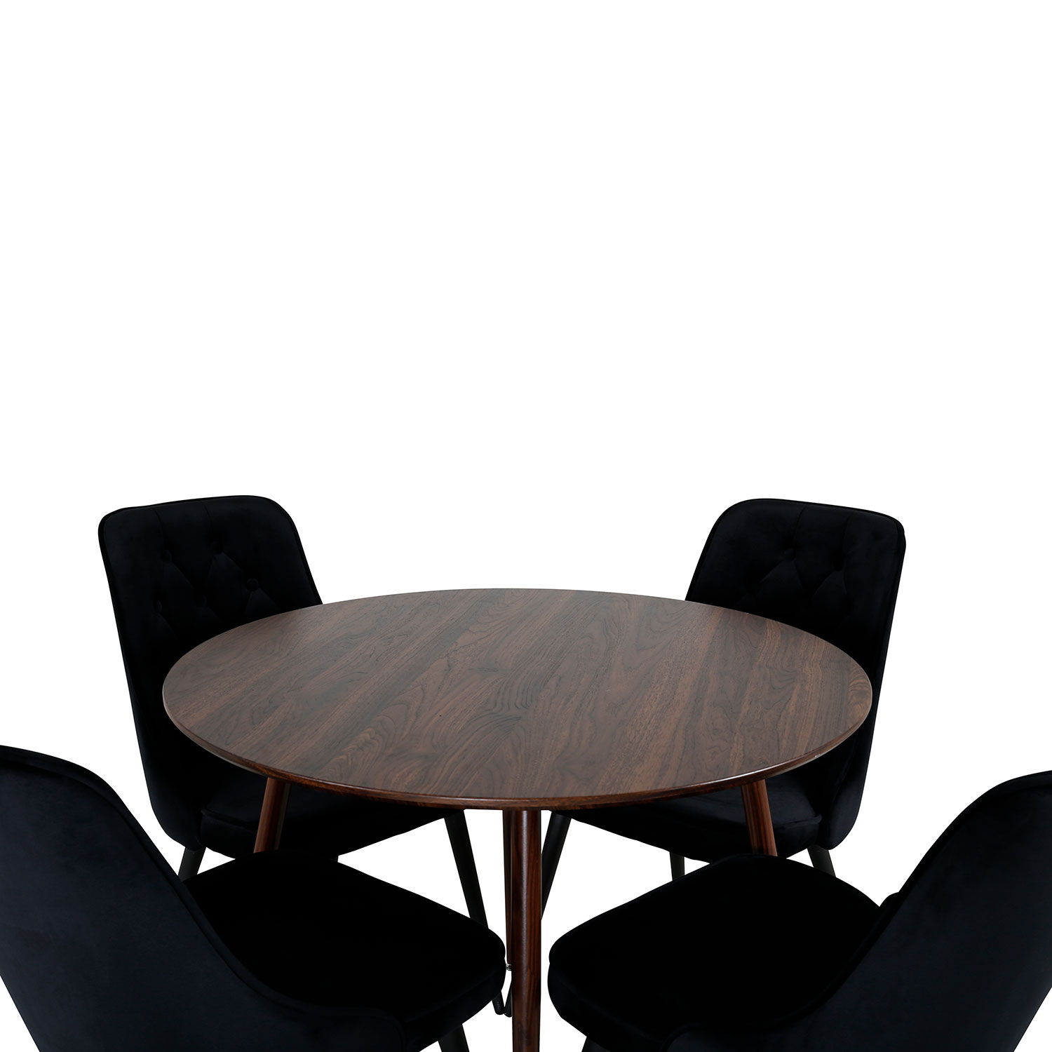 Matgrupp Venture Home Plaza med 4 Velvet Deluxe stolar