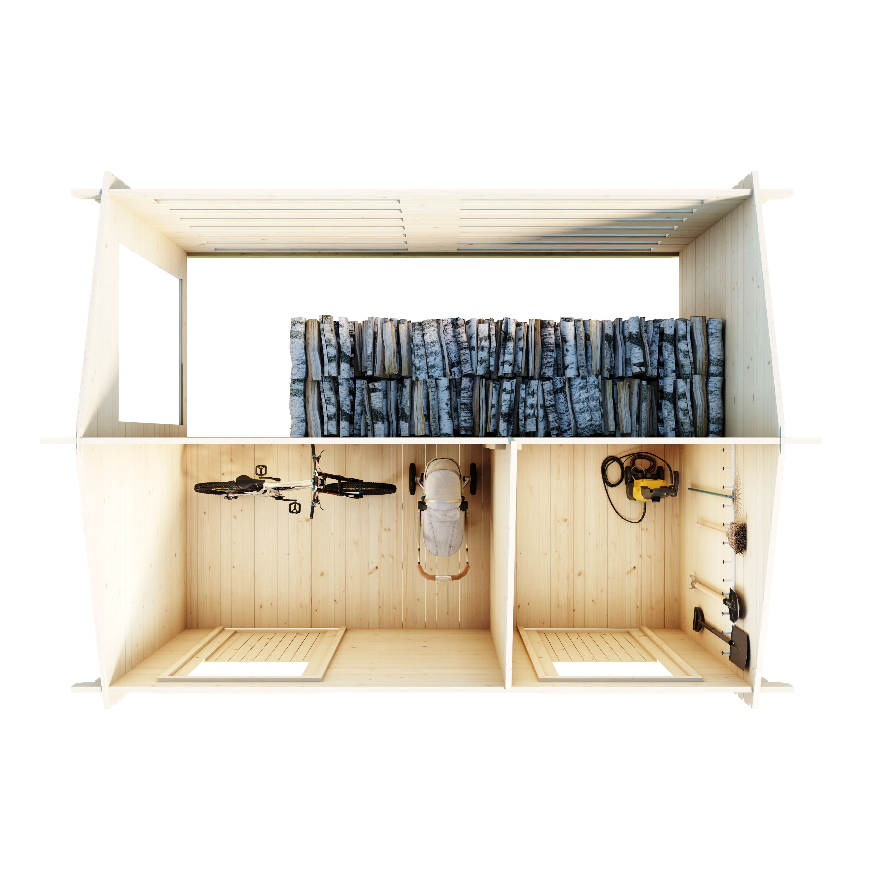 Friggebod Luoman Lillevilla 93-2 11,7 m² Byggsats Förråd i Trä med Sadeltak