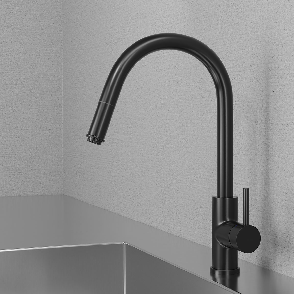 Köksblandare Scandtap Steel Access med Utdragbar Pip