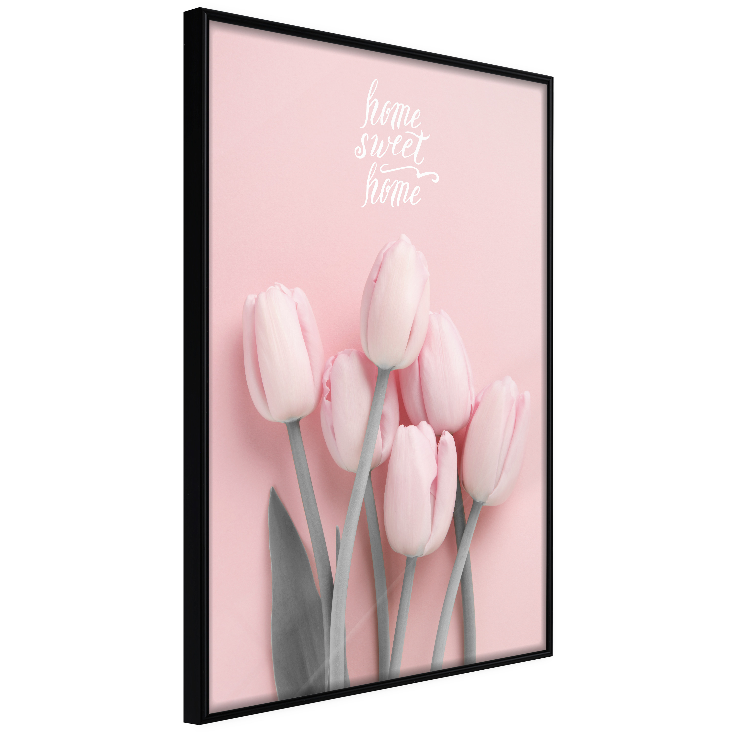 Affisch - Six Tulips [Poster] 30x45 Svart ram, 30x45 cm