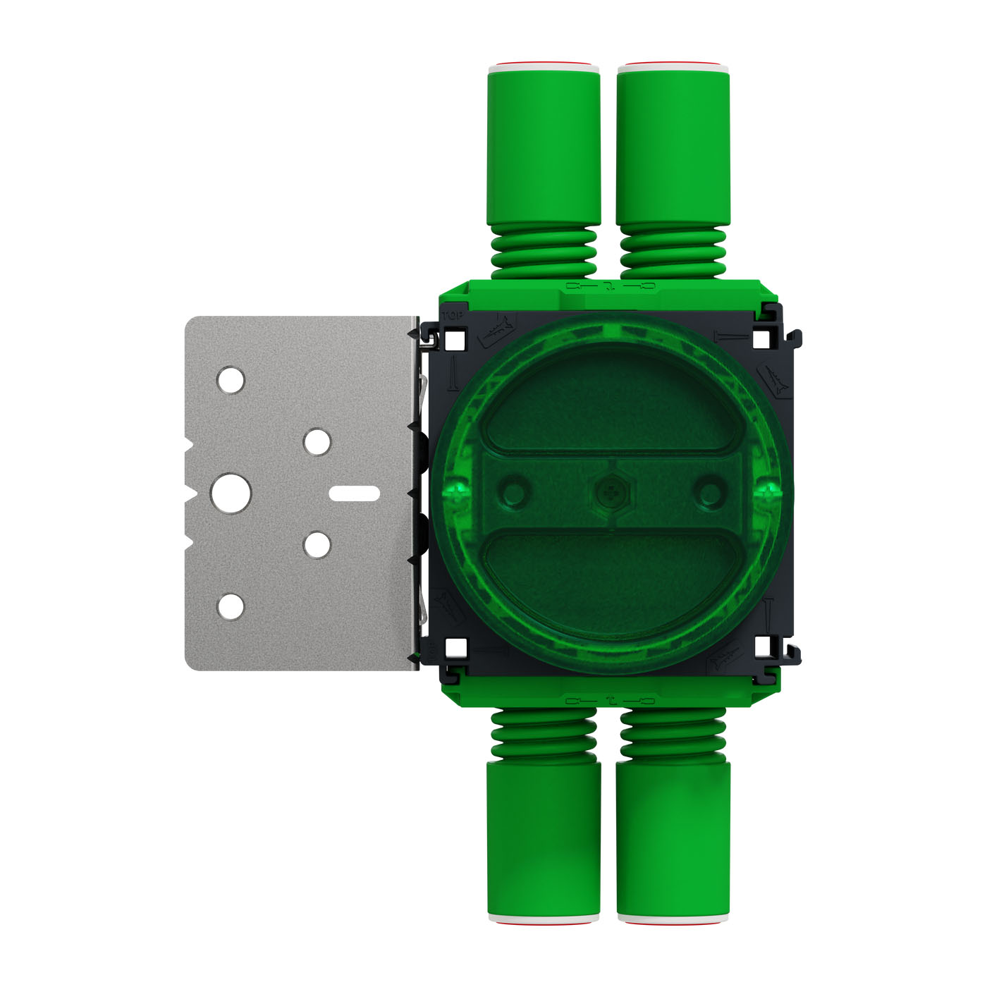 Apparatdosa Schneider Electric Multifix med lock för enkel-/dubbelgips 12-27mm