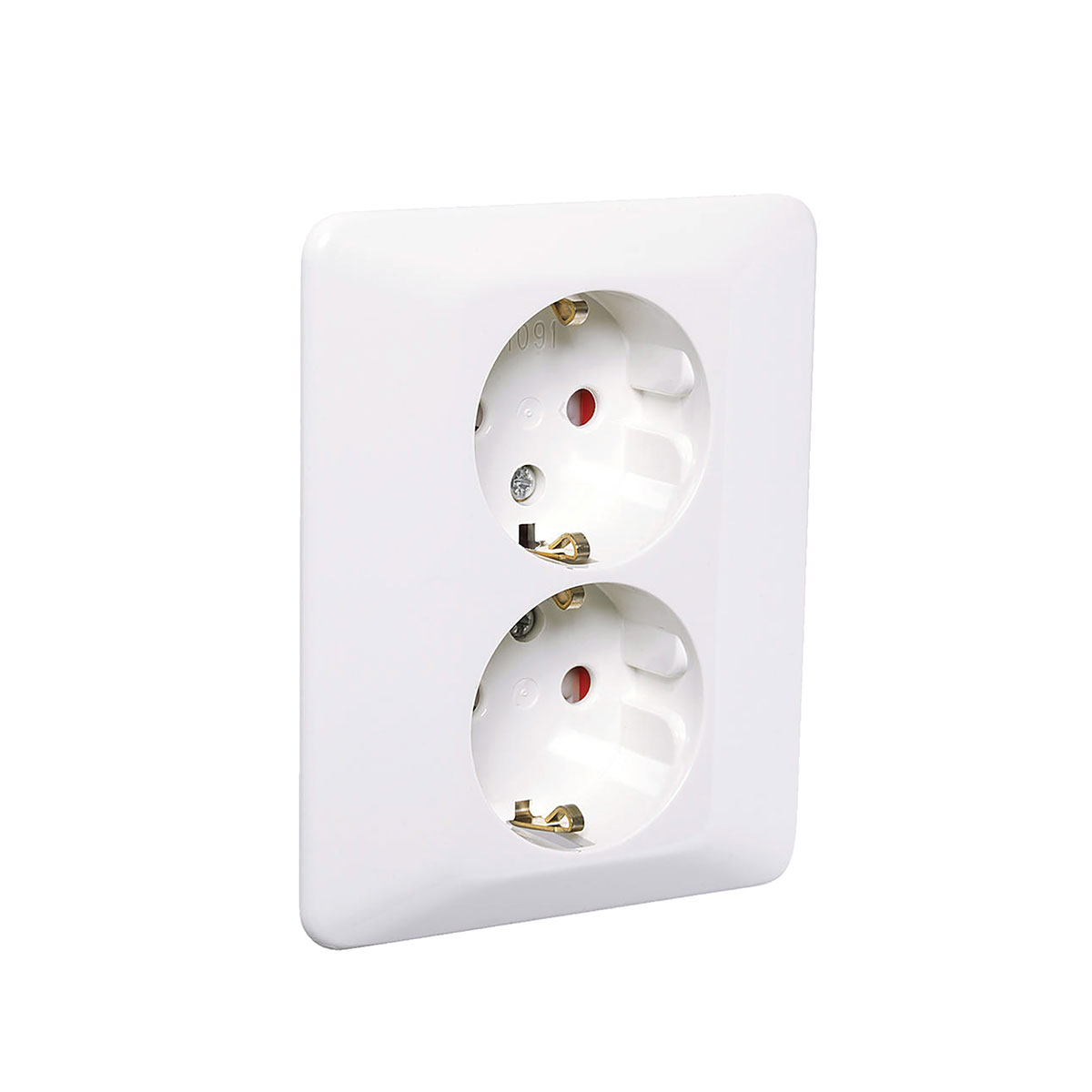 Vägguttag Elko 2-Vägs Låg RS Renvit