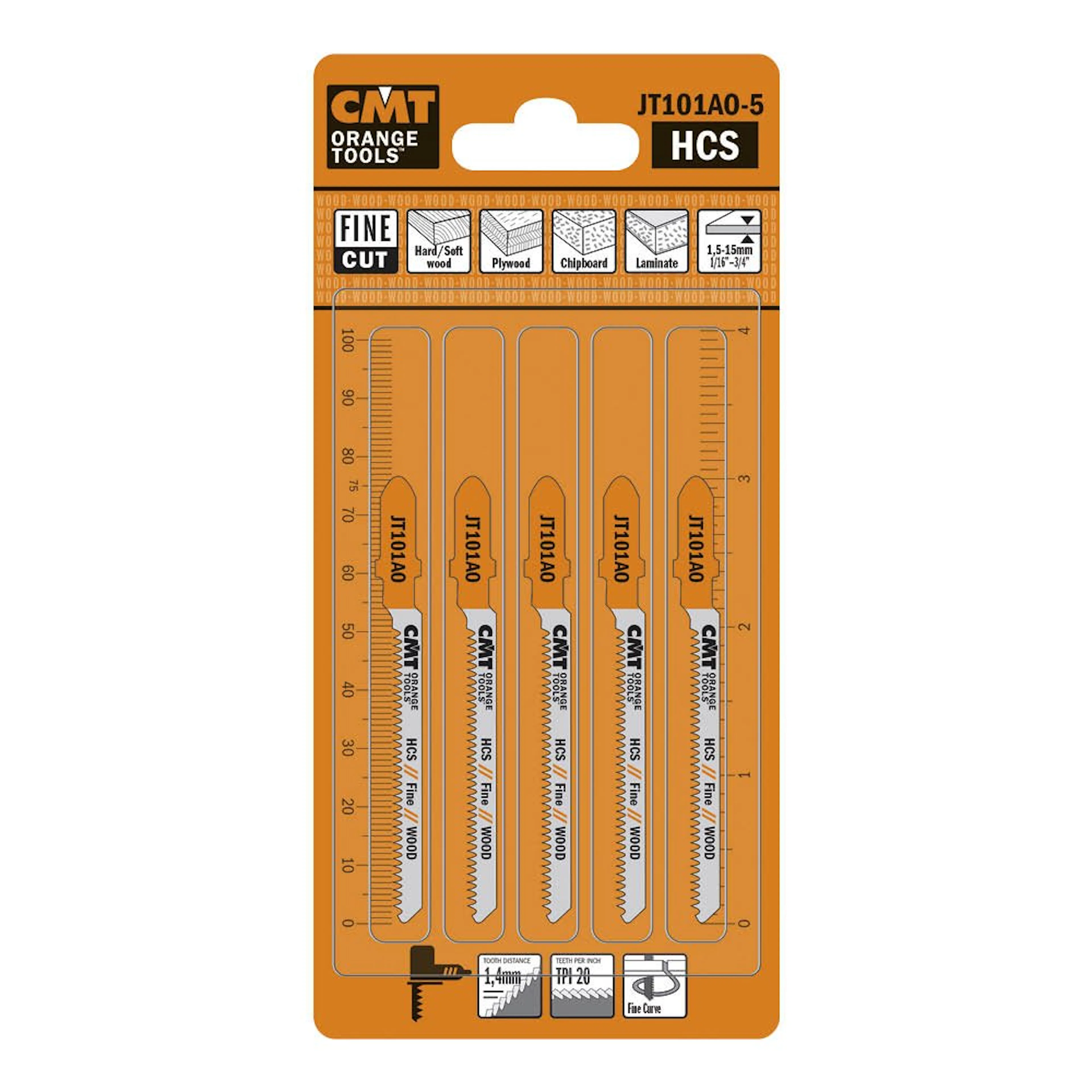 Sticksågblad CMT Orange Tools Trä 50mm HCS Fine 5 st