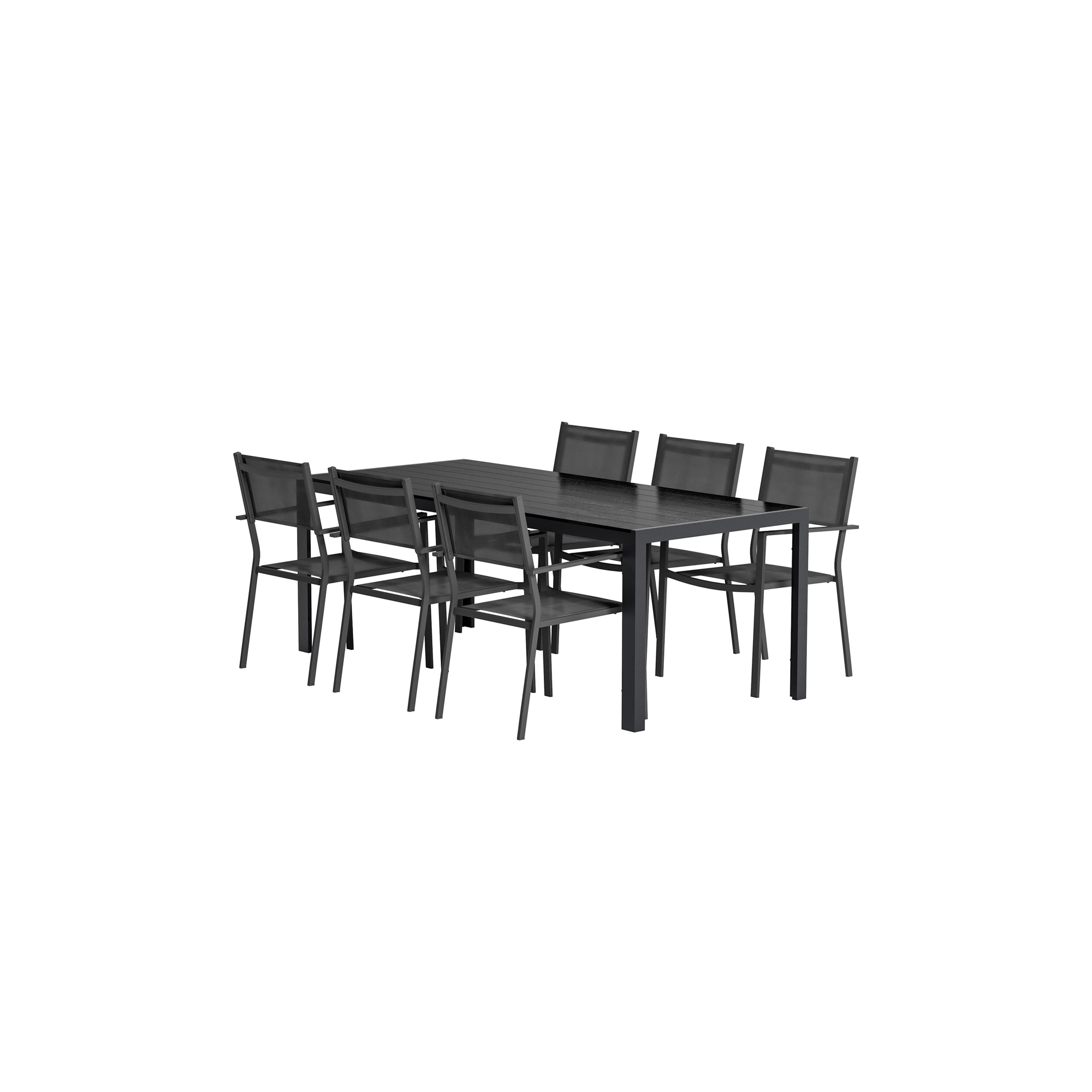 Matgrupp Utomhus Venture Home Break 90x205 cm med 6 st Copacabana Trädgårdsstolar