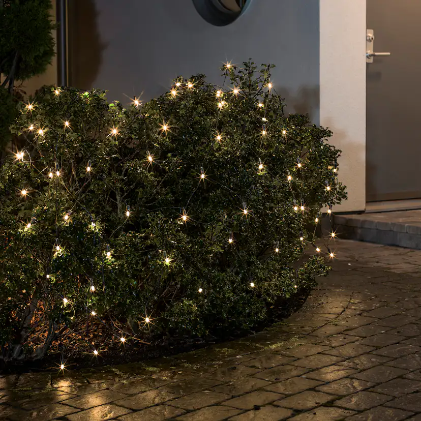 Tillägg nät 104 LED Varmvit/Svart