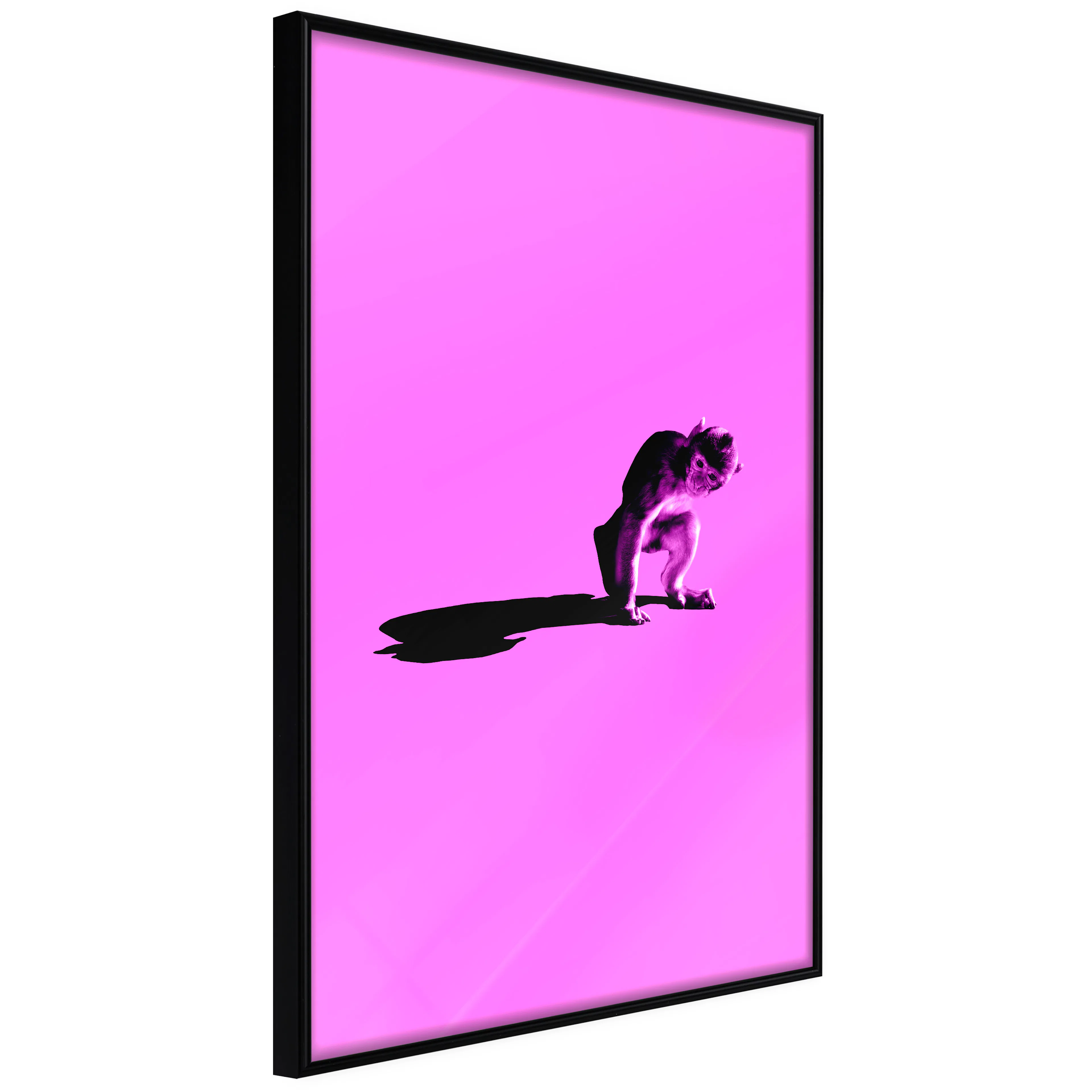 Affisch - Little Monkey [Poster] 20x30 Svart ram, 20x30 cm