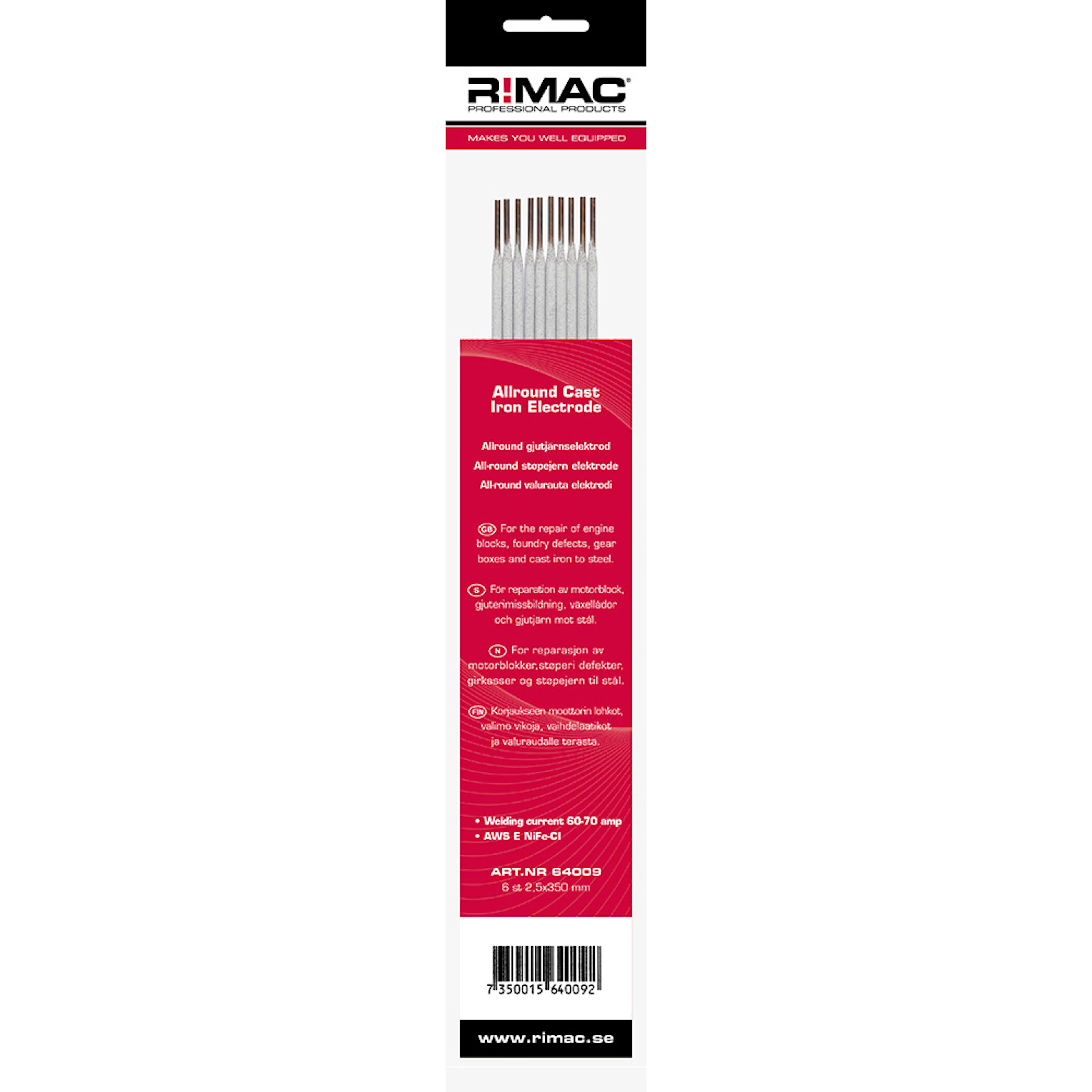 Svetselektrod R!MAC SB-pack Gjutjärn-2,5 mm x 6st