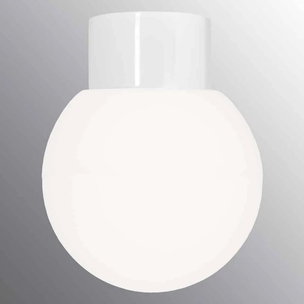 Vägg-/Taklampa Ifö Electric Classic Glob Opalglas IP54 Rak E27