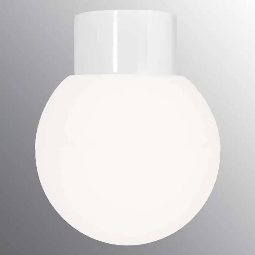 Vägg-/Taklampa Ifö Electric Classic Glob Opalglas IP54 Rak E27