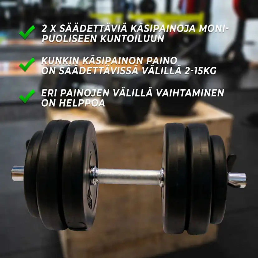 Hantlar Fitn Shape 2 st 30 kg Justerbar
