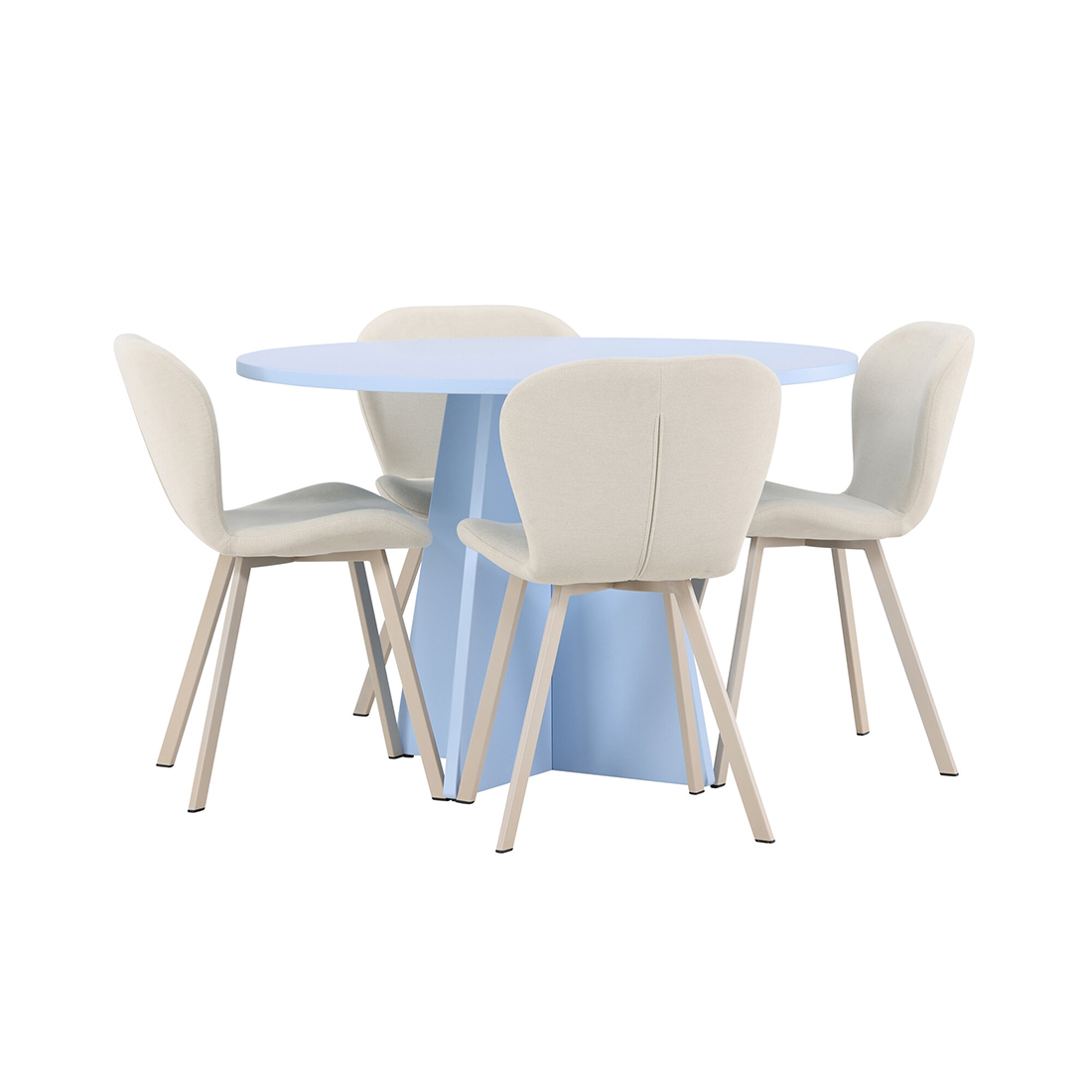 Matgrupp Venture Home Bootcut Ø110 cm med 4st Lilja Matstolar