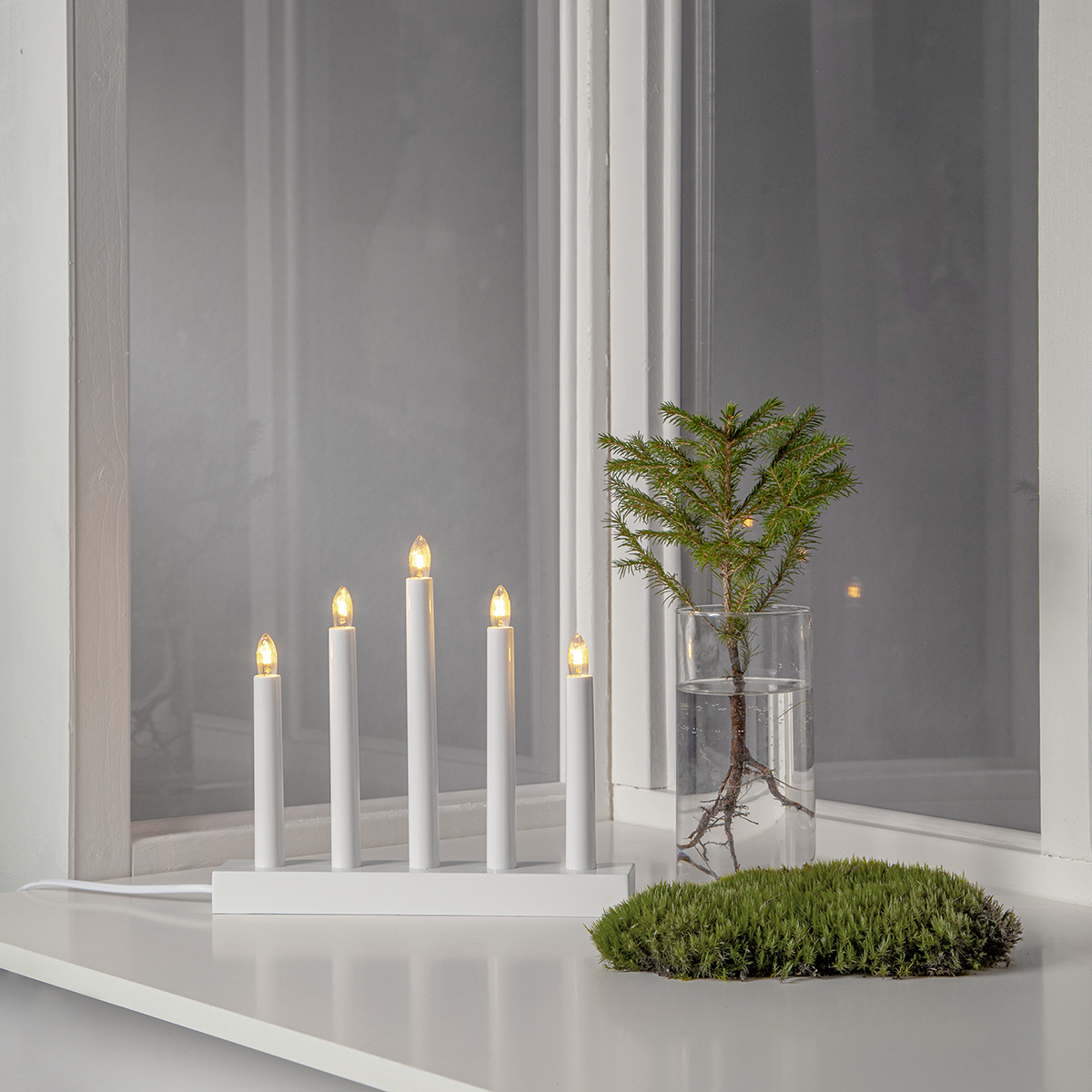 Ljusstake Star Trading Inez 5-armad Adventsljusstake