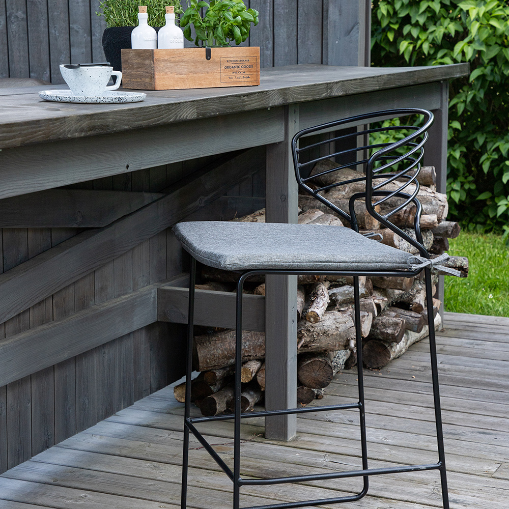 Milano Barchair Steel - Black / Grey Grå/Svart