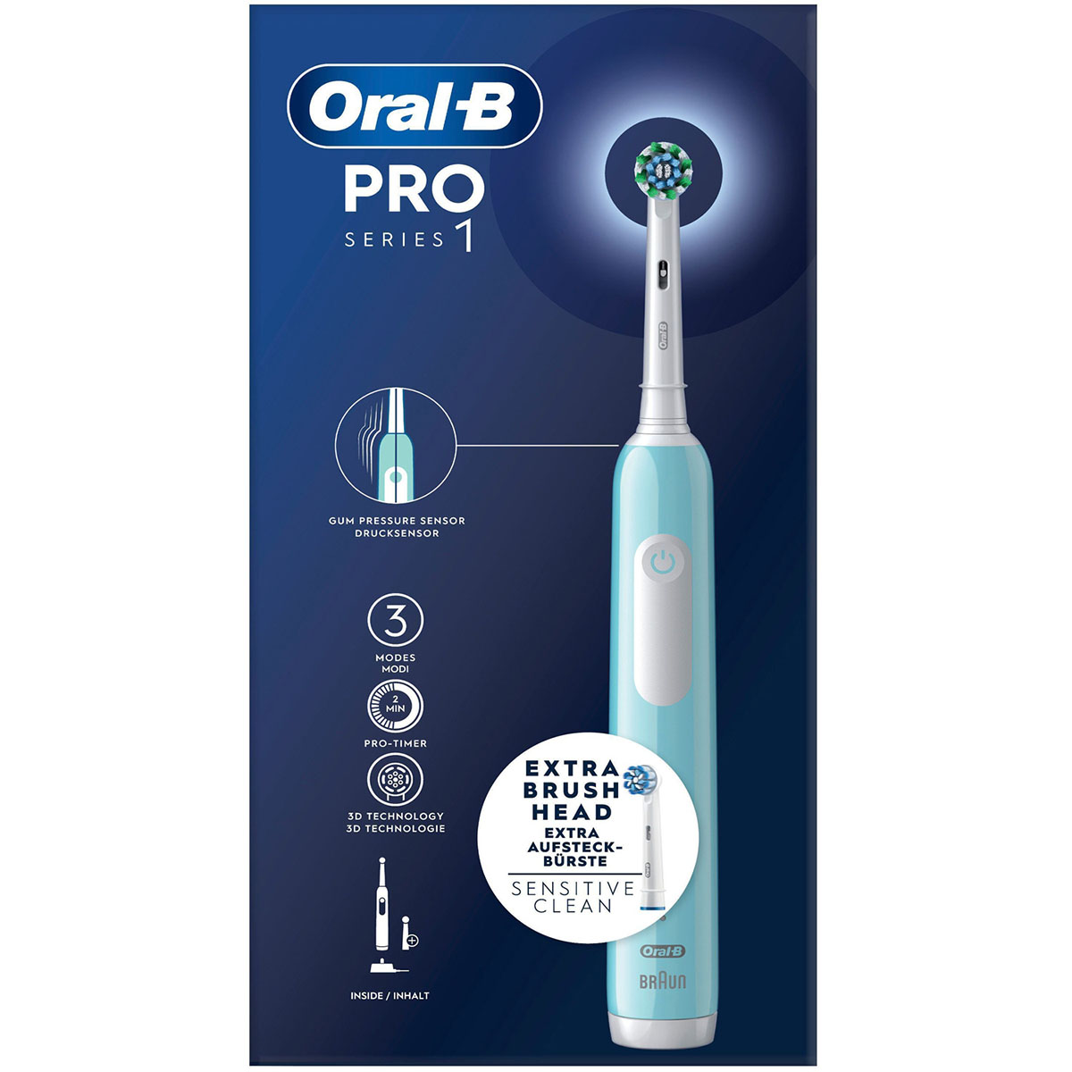 Eltandborste Oral-B Pro1 + Extra Refill