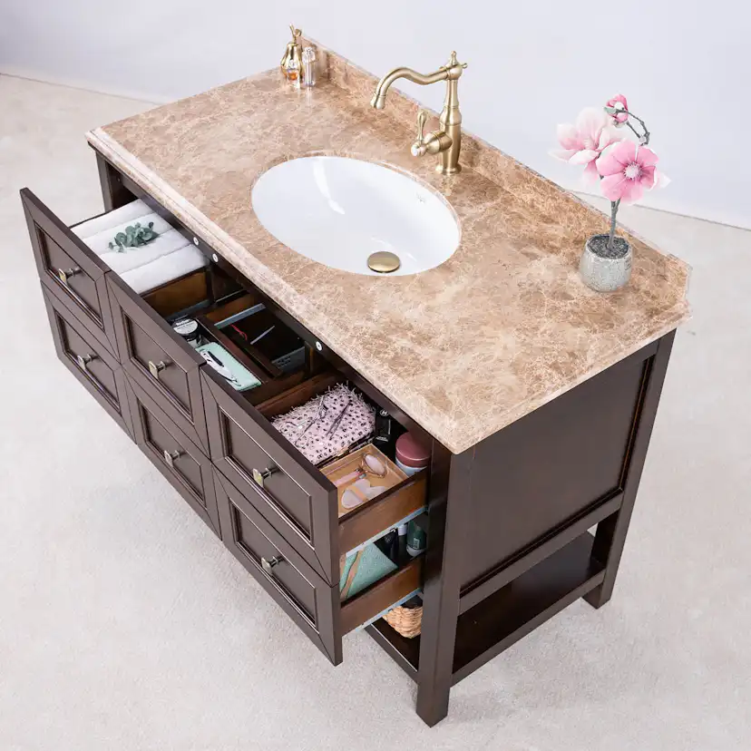 Tvättställsskåp Vesani Utah Beige Marmor
