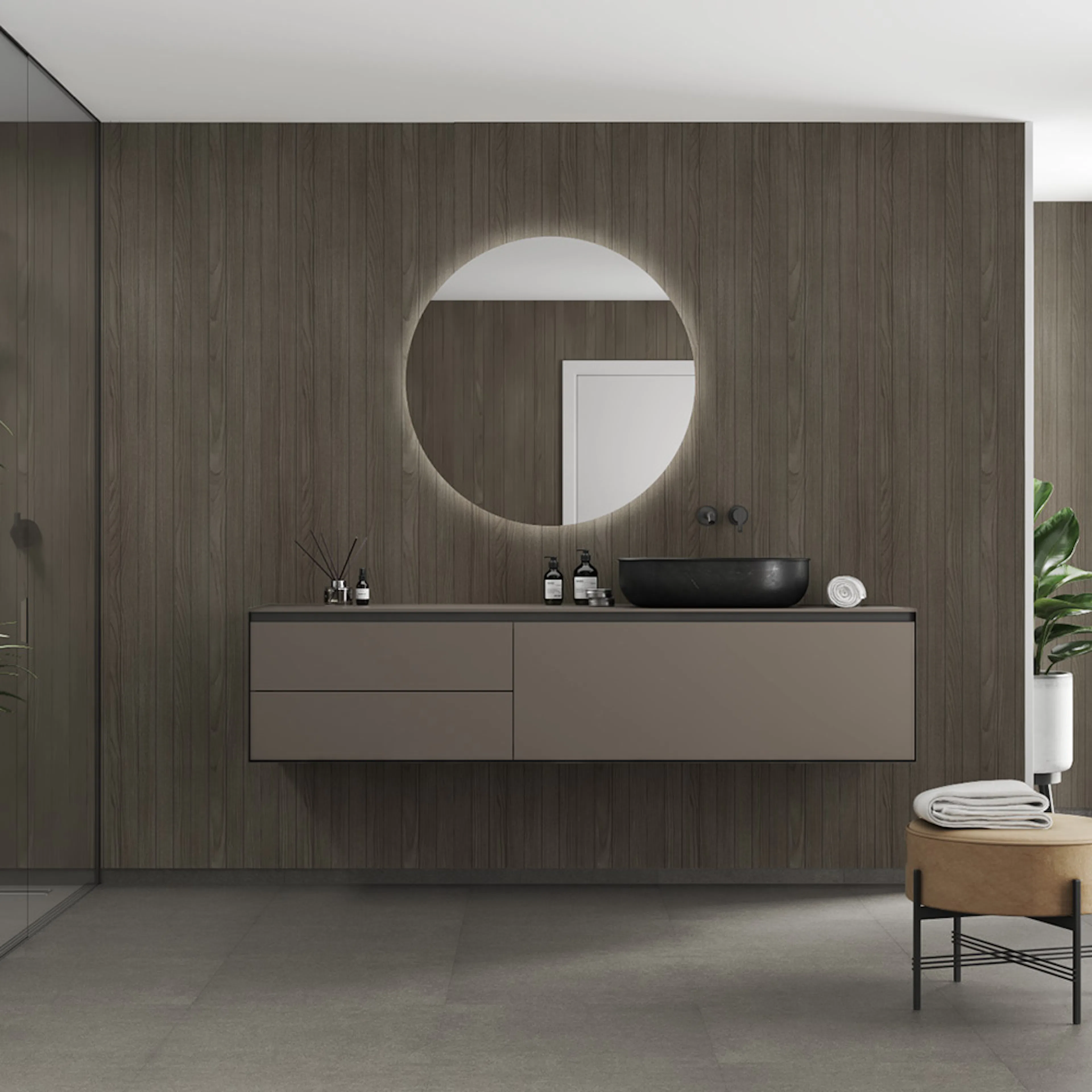 Våtrumsskiva Fibo 4633-M0500 Dark Wood 10x620x2400 mm