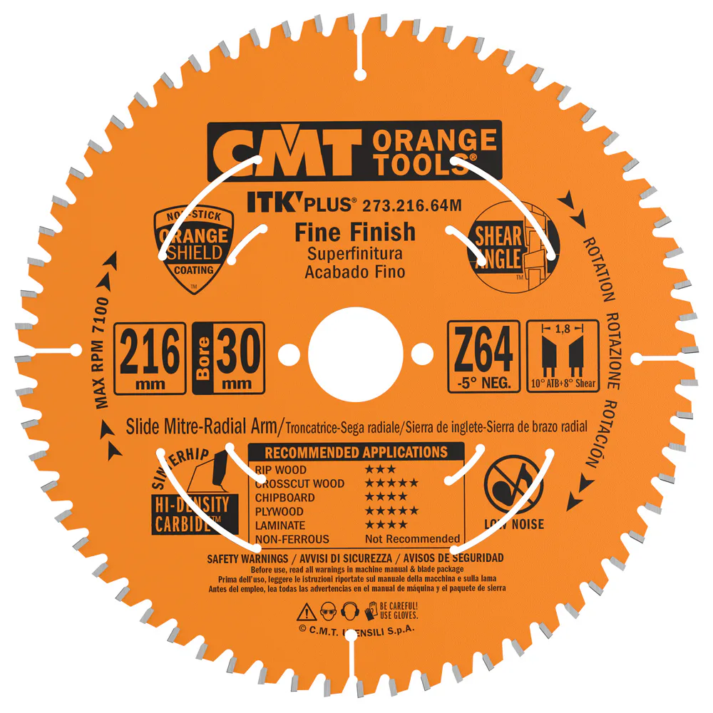 Sågklinga CMT Orange Tools ITK-Plus Kapning Fine cut