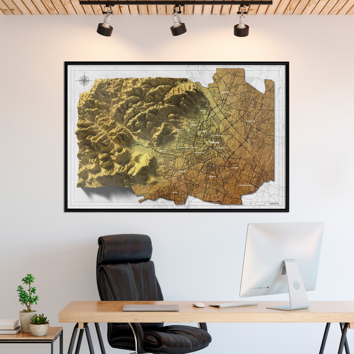 Poster Artgeist Affisch Isometric Map Vienna