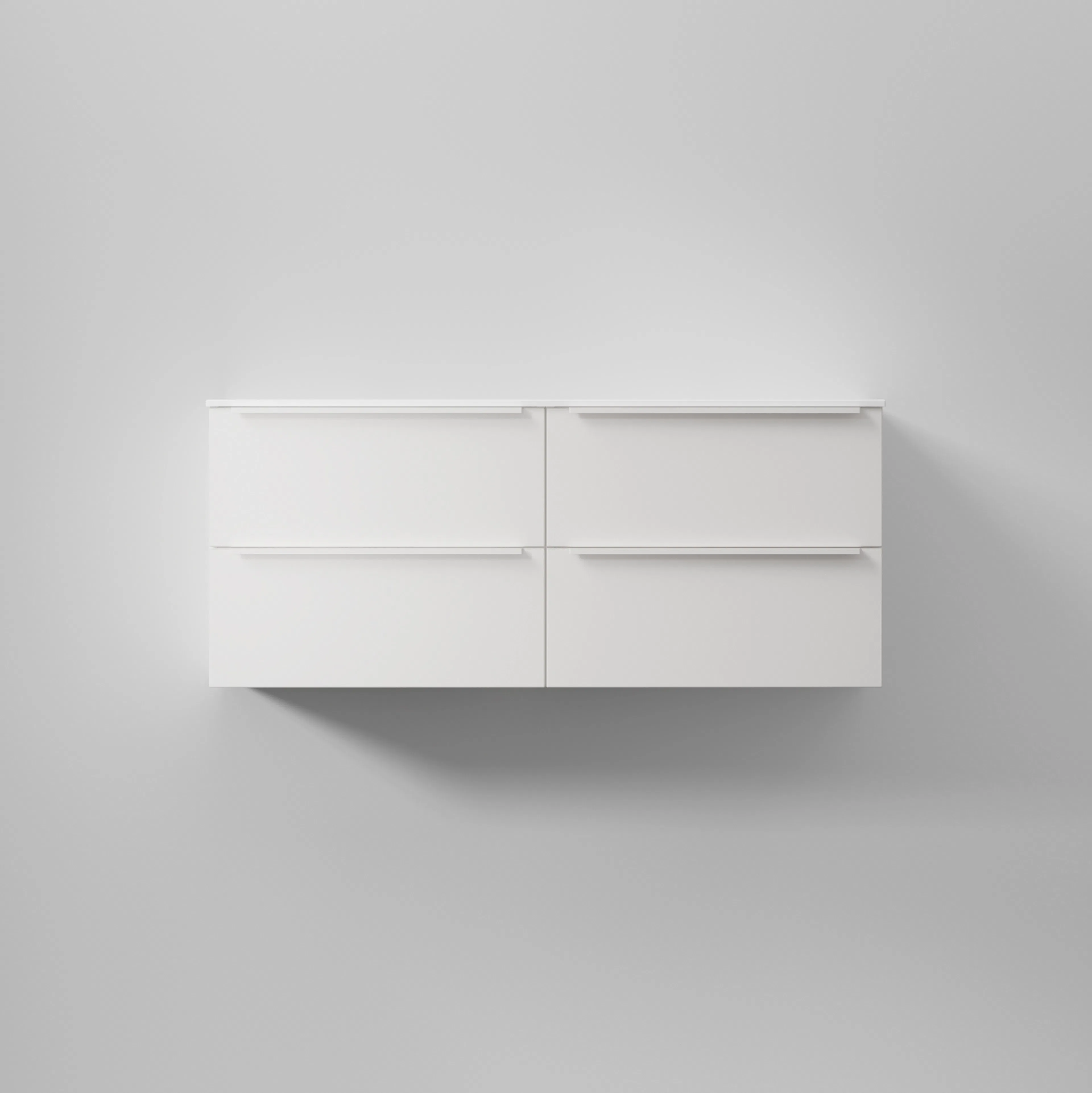 Kommod Core Avant 120 D Pure White, 4 Lådor Pure White, 1200x454x500 mm