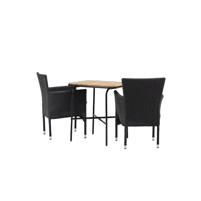 Cafégrupp Venture Home Holmbeck Bord med 2 Malina Trädgårdsstolar Utomhus