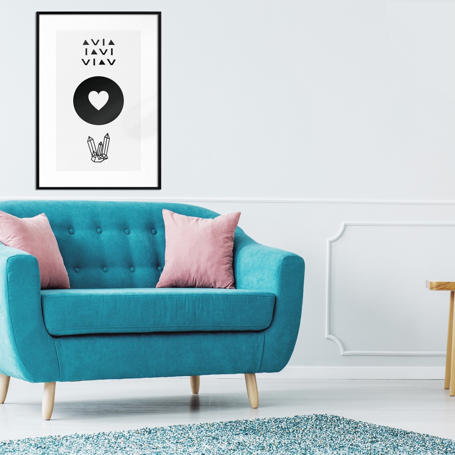 Poster Artgeist Affisch Heart and Crystals