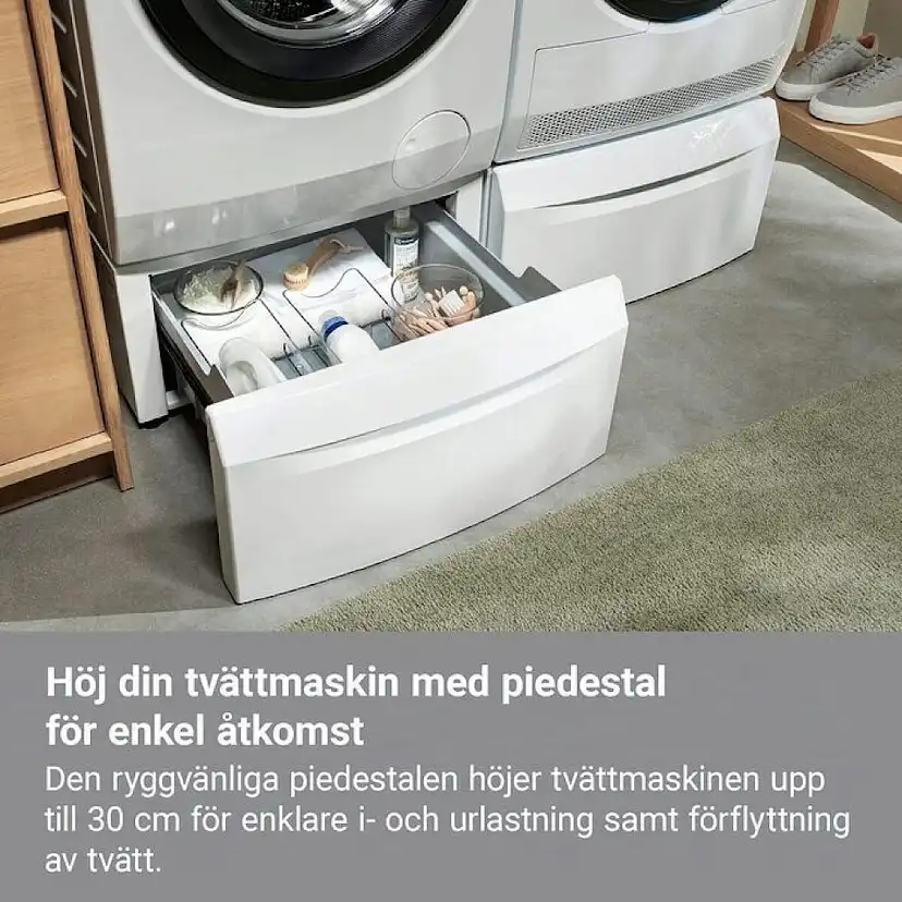 Sockel Electrolux M1WYHPE3 med Utdragbarlåda för Tvättmaskin och Torktumlare