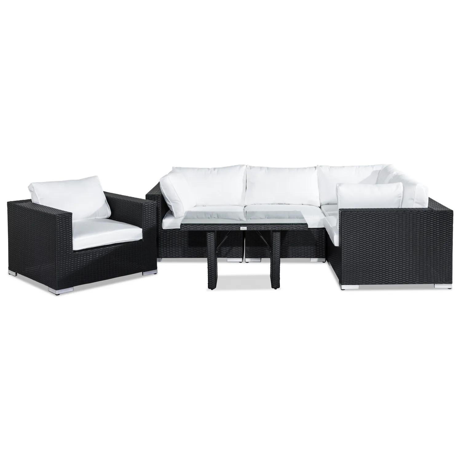 Loungegrupp Comfort Garden Bahamas 4-sits Hörn med Fåtölj och Soffbord 100x60 Utomhus