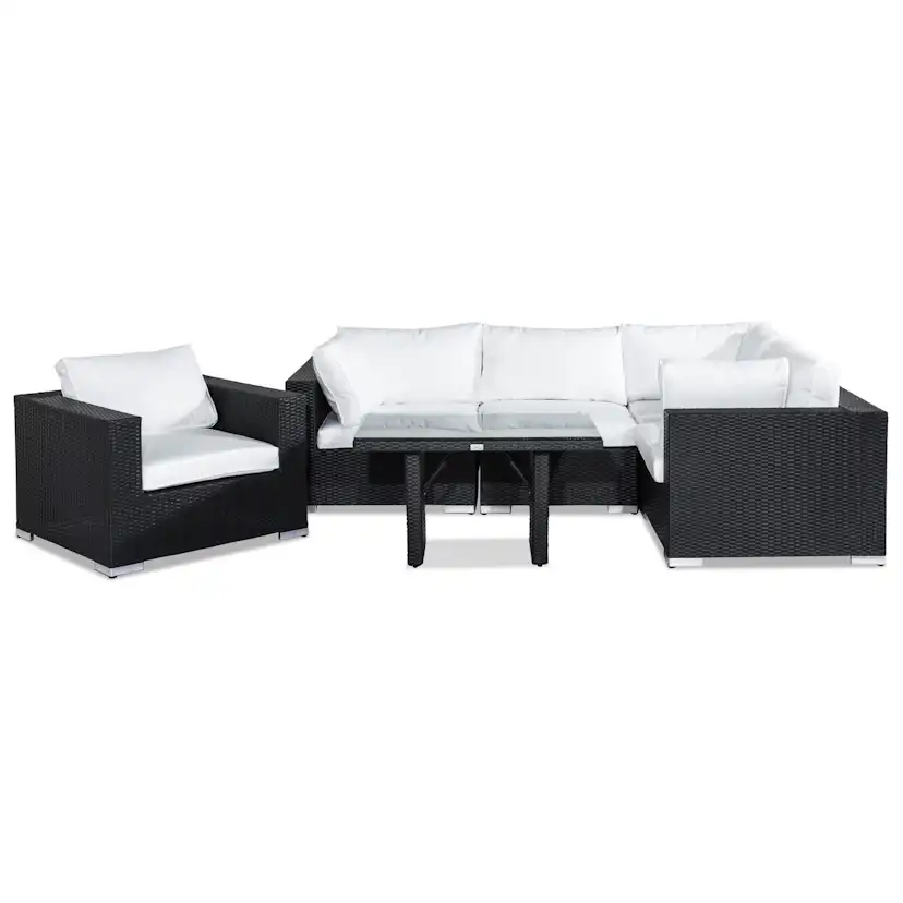 Loungegrupp Comfort Garden Bahamas 4-sits Hörn med Fåtölj och Soffbord 100x60 Utomhus