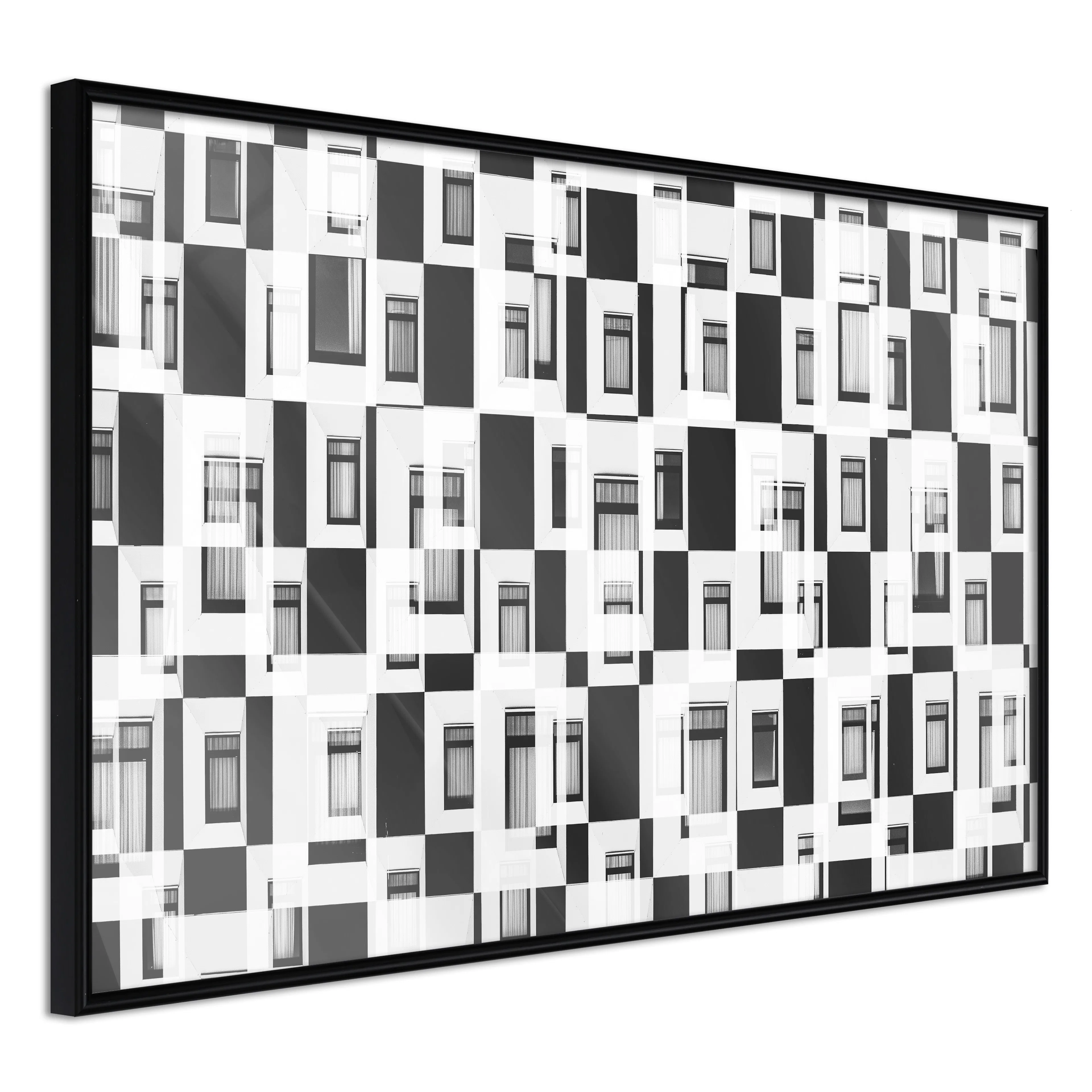 Affisch - Abstract Windows [Poster] 30x20 Svart ram, 30x20 cm