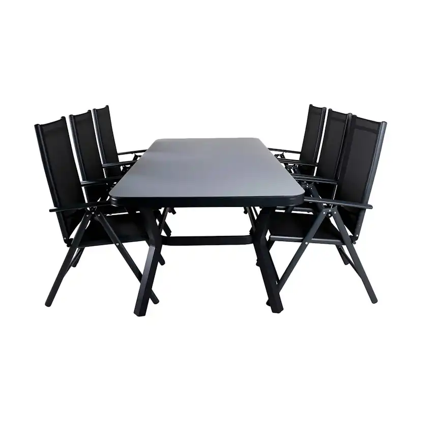 Matgrupp Venture Home Virya Matgrupp Utomhus 200cm med 6 Break Positionsstolar