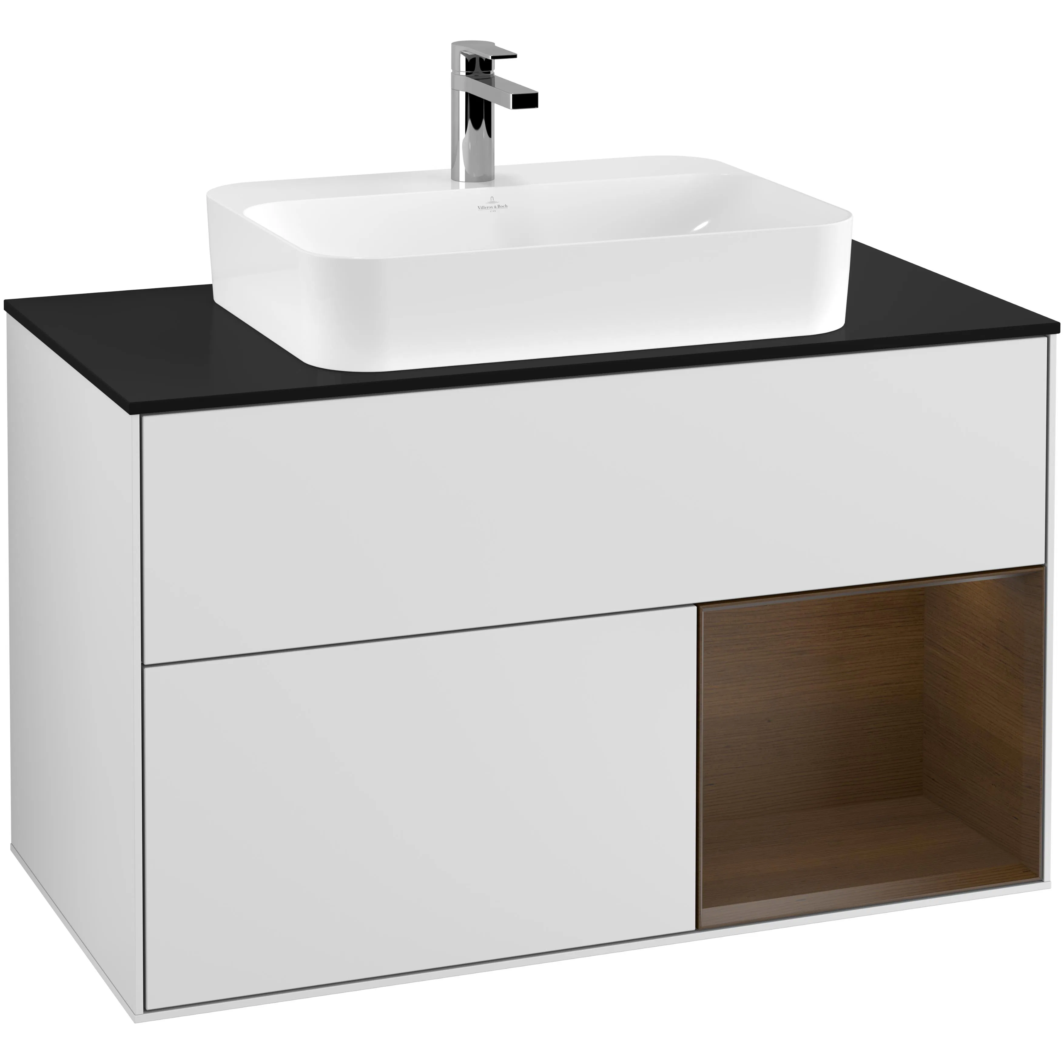 Tvättställsskåp Villeroy & Boch Finion med 2 Lådor Hylla och Bänkskiva för Ytmonterat Tvättställ