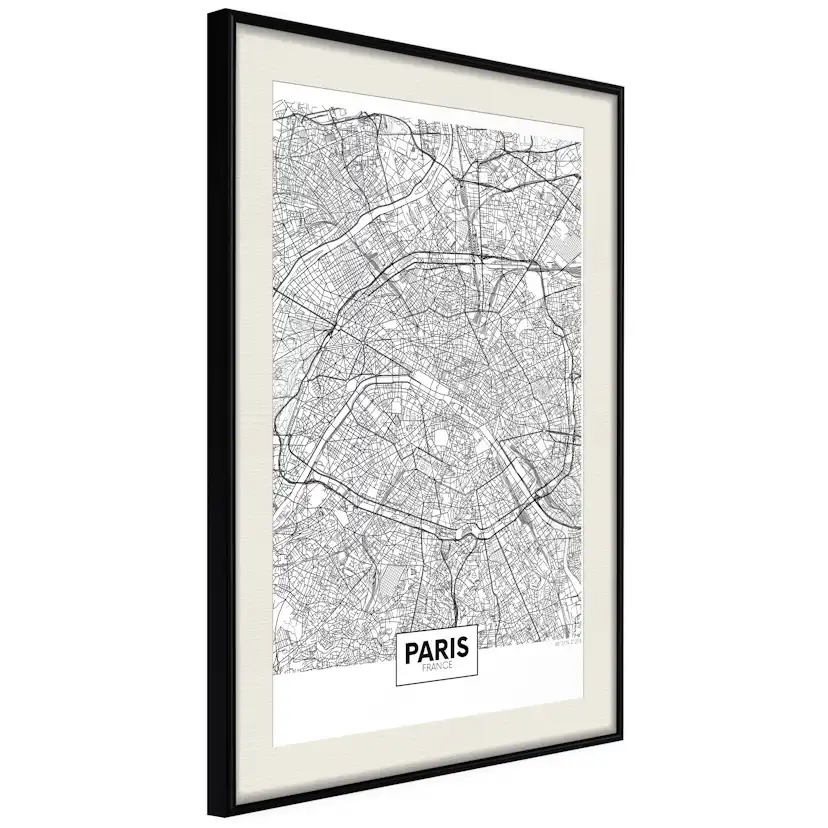 Poster Artgeist Affisch Map of Paris