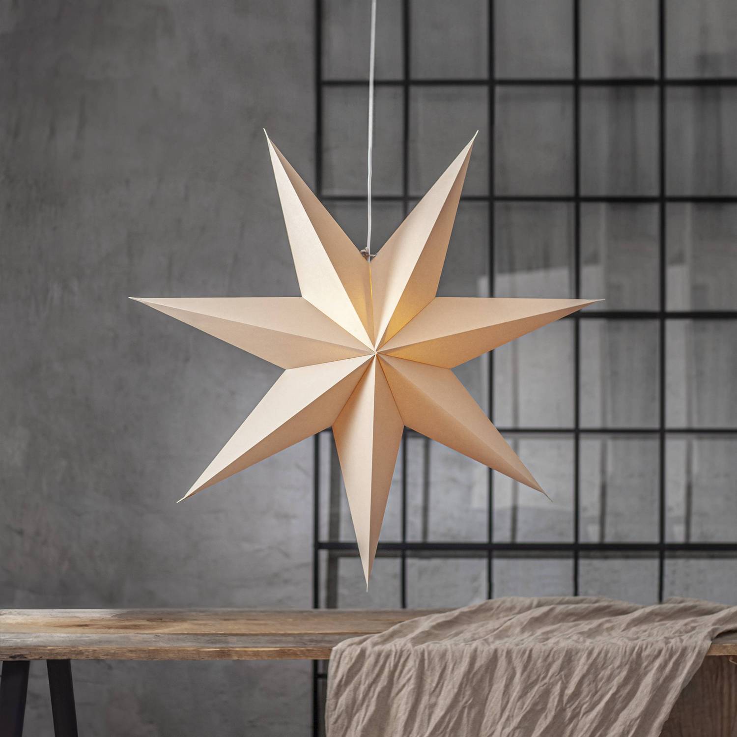 Pappersstjarna Plain Beige