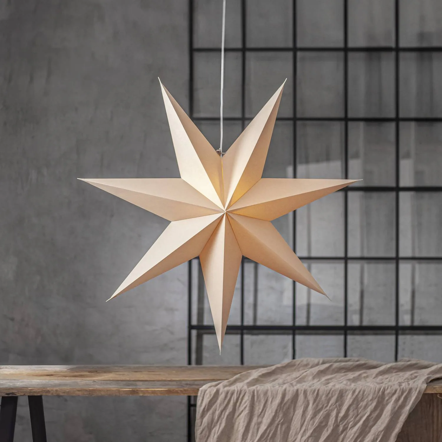 Pappersstjarna Plain Beige