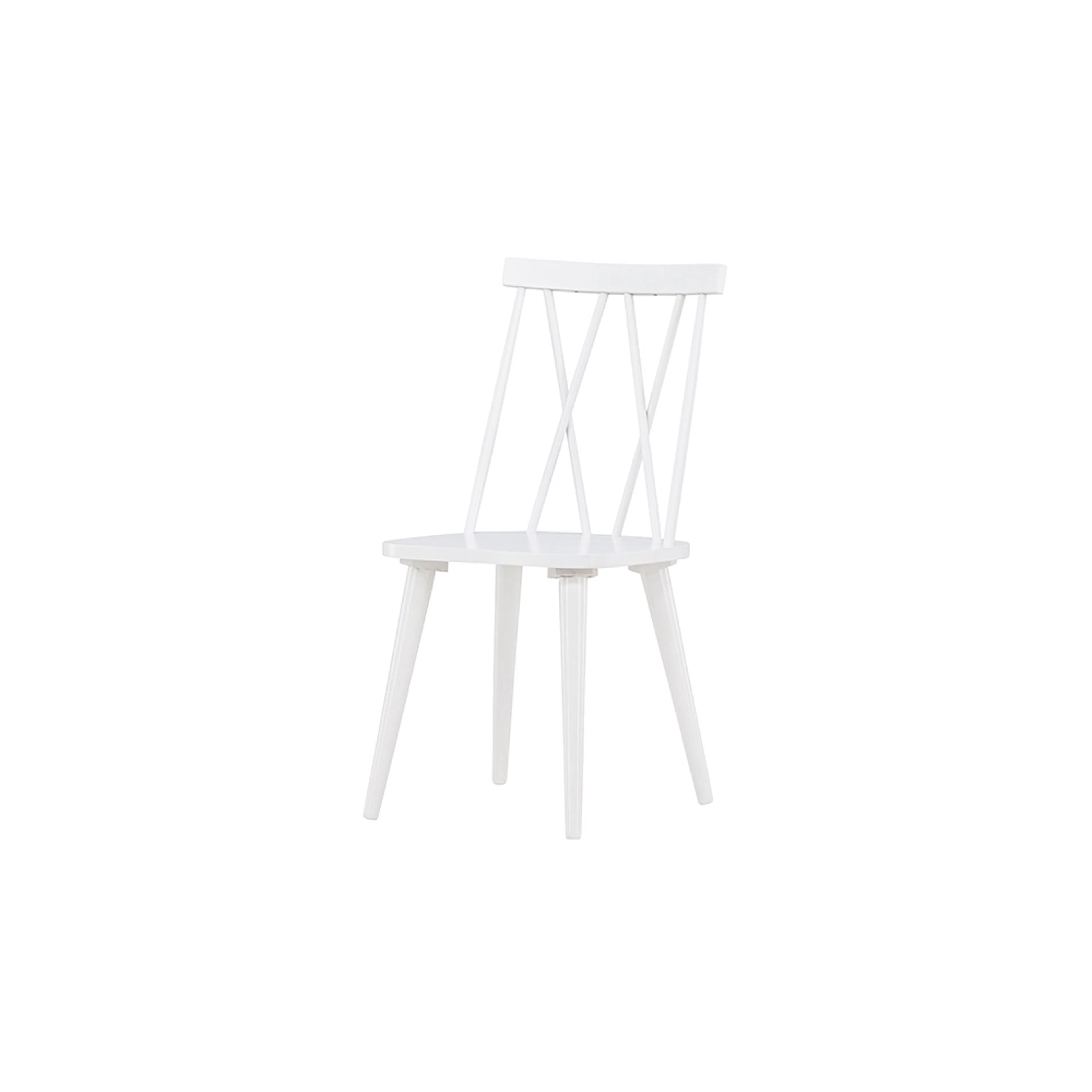 Mariette Dining Chair - White / White Solid Rubber Wood Vit
