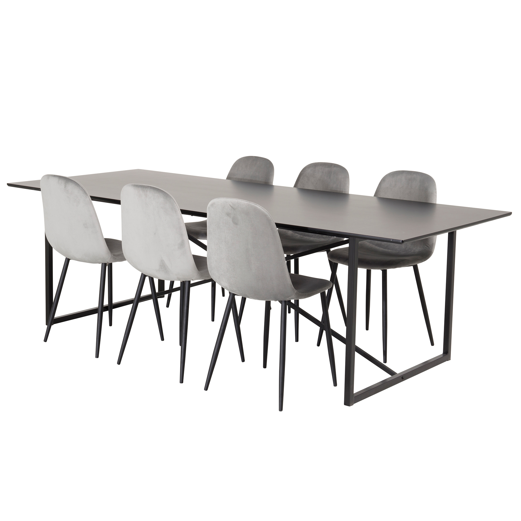 Matgrupp Venture Home Palaba med 6 Pobbie Stolar Sammet